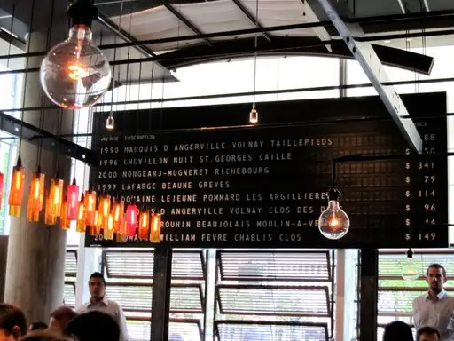 Wine board from a train station in France