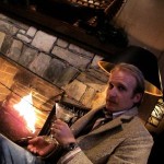 Renaissance Man by the fireside at Sardine Factory