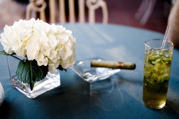 Mint Juleps on the front porch of the Columns Hotel