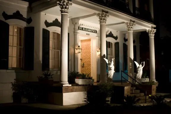 A Garden District columned porch