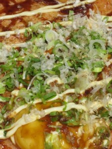 Namu's Okonomiyaki hot off the grill