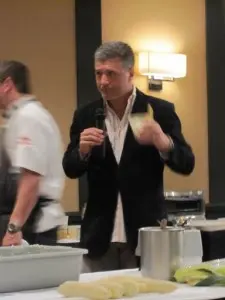 Chiarello samples Cosentino's corn cocktail