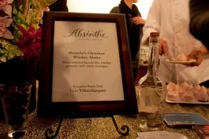 Chocolate Whiskey Alaska for dessert from Absinthe's Luis Villavelazquez