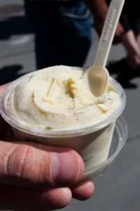 Jon's Street Eats "Secret Menu" Mint Cocoa Nib Ice Cream ($3)