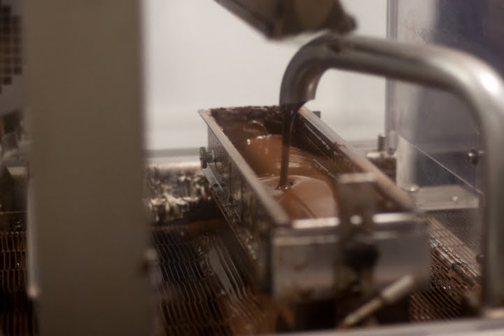 Watching chocolate being made inside Recchiuti's factory