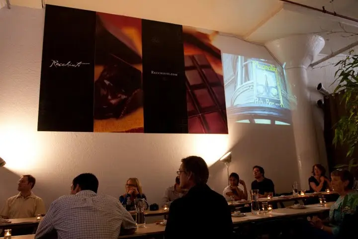 Recchiuti's candlelit "classroom"