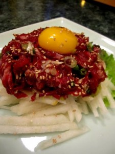 Lucious Raw Beef Salad at To Hyang