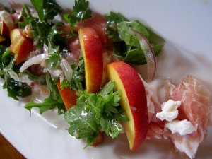 La Quercia Prosciutto, Ricotta & Peaches Salad
