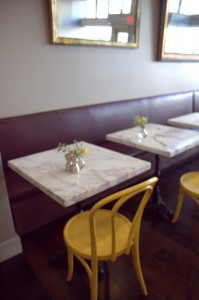 A table at B Patisserie