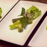 Artful asparagus dish