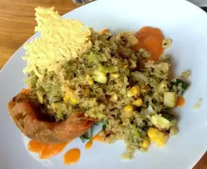 Stuffed Heirloom tomato