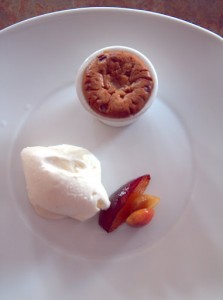 Dulce de leche/queso fresco souffle