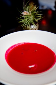Chilled beetroot soup