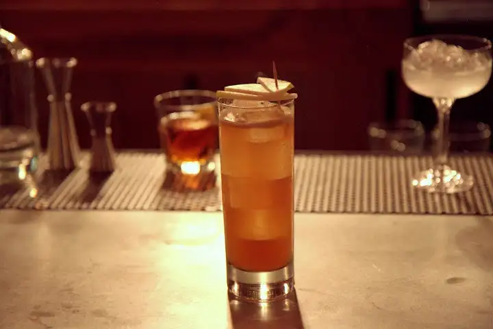 My other favorite drink on the initial menu: Yael Vengrof's Silent Agenda (Clear Creek Pear & Apple brandies, lime, grenadine, dash of Pernod absinthe, seltzer)