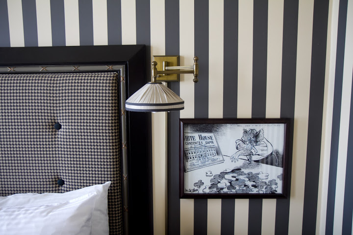 Rooms in the Citizen Hotel - chic, playful design with classic political cartoons