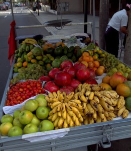 Streetside fruit carts