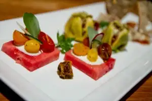 Watermelon & candy stripe figs