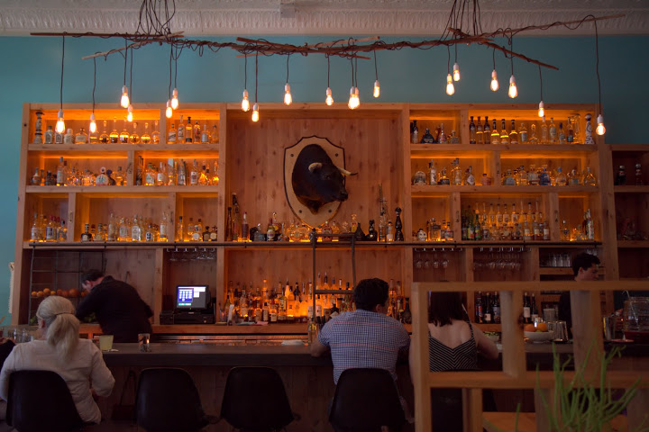 La Condesa's extensive tequila and mezcal bar