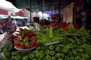 Mountains of peppers