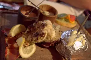 Steak, potatoes & lobster