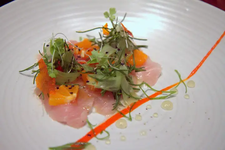 Hamachi crudo