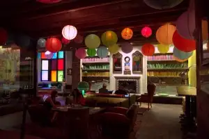 Salvation Taco/lobby of Pod 39 Hotel