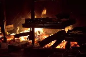 Hearthfire glow ... the source of all cooking at TBD