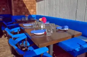 Outside on Luna Blu's deck