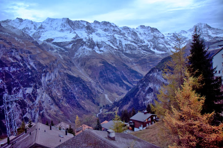 View from my room at Hotel Alpenruh, Murren