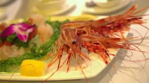 Still wriggling on the plate: live, raw spot prawns (see Top Tastes)