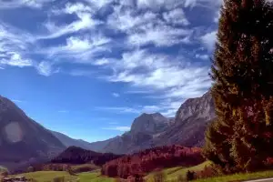 Driving outside of Salzburg, Austria