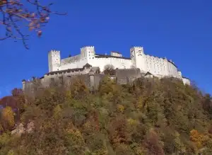 Dominating the Salzburg skyline: Fortress Hohensalzburg (a castle on a hill)