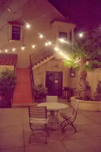 Stone & Embers courtyard