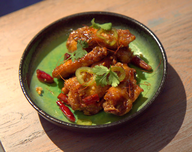 Killer chicken wings - among the best in town: Chicken wings ($10) sweet soy and chili vinaigrette