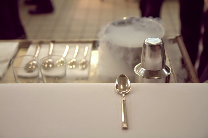 Our own private tableside liquid nitrogen Penicillin cocktail in the kitchen of EMP (see photos below)