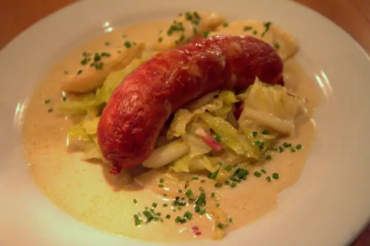 Cafe Katja's Emmentaler sausage