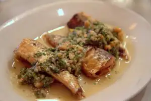 Grilled sardines ($12) walnuts, parsley, shallot