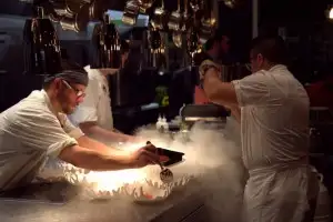 Liquid nitrogen dish at Square Root in New Orleans