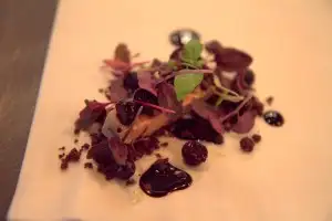 Artful foie gras course