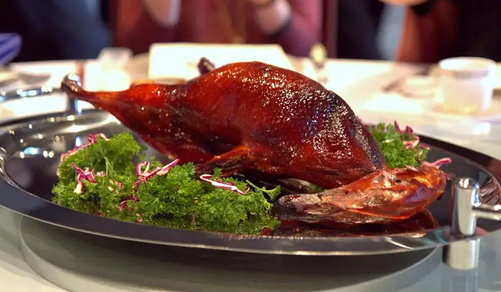 Peking duck at Crystal Jade