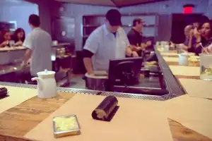 Hand rolls at the bar at KazuNori