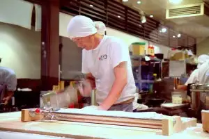 Hand-cut udon noodles in LA (see Wandering Traveler)