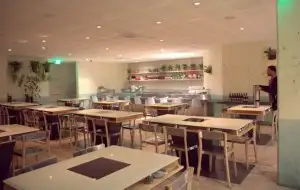 A bit sterile, cold & oddly lit: POT's dining room