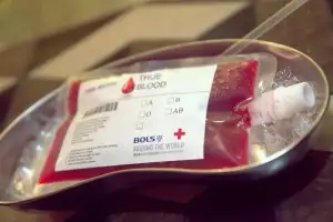 The Envoy's "blood bag" cocktail