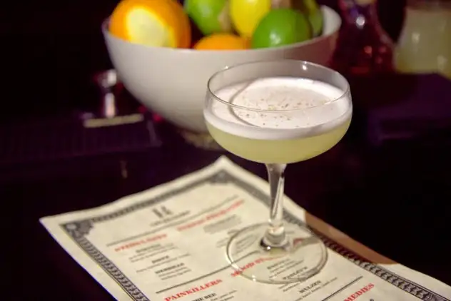 Rx's Owl: Fernet, gin, pineapple gum syrup, orange and lemon juice, egg white