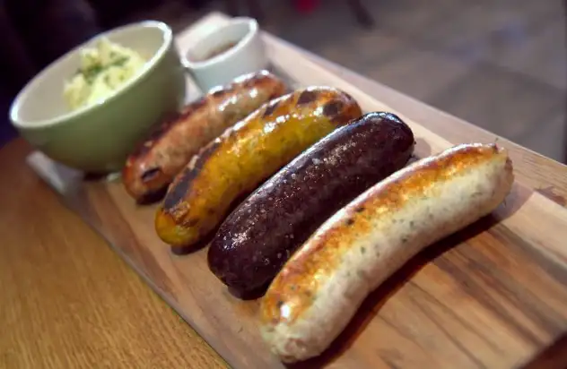 All four of Belga's house made sausages