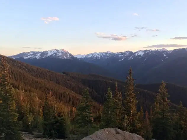 View from atop the Aspen peaks on the night of the F&W Publishers party atop mountain (around 12,000 feet)