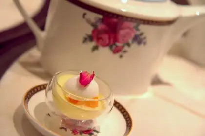 Rose-scented Lychee Mousse,