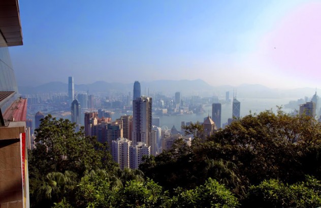 Morning view of Hong Kong from Victoria Peak