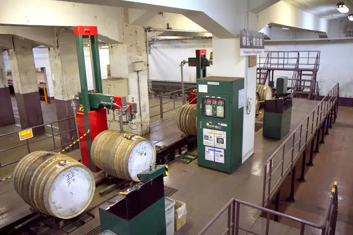 Barrels being loaded